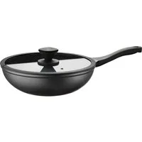 PINTINOX Wok Pro, Aluminium, 3-lagige Antihaftbeschichtung, Ø 30 cm, inkl. Deckel, Induktion