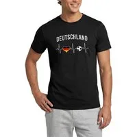 Spreadshirt T-Shirt Deutschland Fußball Herzschlag Männer T-Shirt (1-tlg)