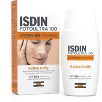 Isdin Sonnenschutzfluid ISDIN FotoUltra 100 Active Unify SPF 50+ 50 ml, Sonnenschutz gegen Pigmentflecken
