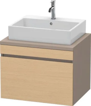 Duravit DuraStyle Konsolenwaschtischunterbau wandhängend Natur Eiche & Basalt Matt 700x548x512 mm -  DS531103043