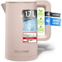 Stillstern Wasserkocher Wasserkocher 1,7L, schnelles Aufkochen, doppelwandig, 1.7 l, 2200 W, Anti Fingerprint, 2200W, Leise