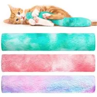 Ledander Tierkuscheltier 3Pcs Katzenminze Katzenspielzeug, Katzen Spielzeug Set,Katzenkissen, Katzen Baldrian,Weiches Flauschiges Haustier beruhigendes Spielzeug