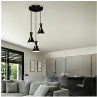 OTTO home Pendelleuchte Renell, ohne Leuchtmittel, glänzend, höhenverstellbar, industrieller Stil, Rondell, Hängelampe