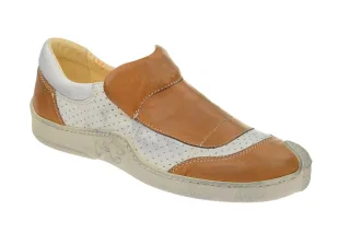 Eject 16920.001 SKAT Herren Slipper Halbschuhe camel/white Echtleder Gummisohle