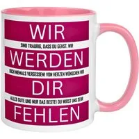 Momentals Tasse Abschiedsgeschenk Kollegen – „Du wirst uns Fehlen“ – Abschied Kollegin, Gratis Versand · Links-&Rechtshänder · Spülmaschinenfest