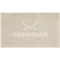 Sansibar Sylt Duschmatte Badvorleger, Duschvorleger, Badematte 50x80 cm, Hochtiefprägung, strapazierfähig, fußbodenheizungsgeeignet, Rückseite hat keine rutschhemmende Beschichtung, 100% Baumwolle (900 gsm), BxL: 50x80 cm
