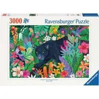 Puzzle Panther im blühenden Dschungel 3000 Teile