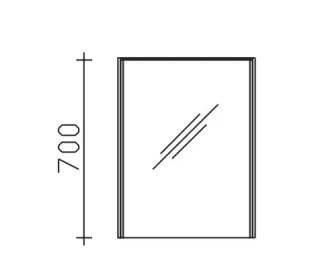 Pelipal Serie 6010 Spiegelschrank 6010-SPS01, B:540, H:709, T:176mm 6010-SPS01