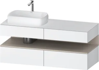 Duravit Qatego Konsolenwaschtischunterbau wandhängend Weiß Matt 1400x550x600 mm - QA4765091180010 QA4765091180010