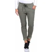 OriginalYou Schlupfhose Damen Freizeithose mit Stretch Schlupfhose Knitterlook Chino Pants in Größe 36-48 erhältlich, moderner Knitterlook, elastischer Bund