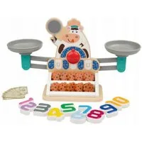 Playtive Kinder-Küchenwaage Holzspielzeuge Konzentration logisches Denken fördern Waage, (31-tlg), Lernspielzeug aus Echtholz für Konzentration, logisches Denken