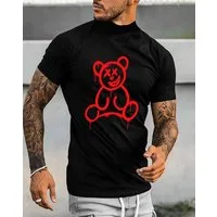 RMK T-Shirt Herren Shirt mit Bärendruck Bear Smiley aus Baumwolle