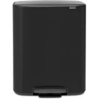 Brabantia Mülleimer Bo Treteimer, 2 x 30L, sanft schließender Deckel, mit leichter Pedalbedienung