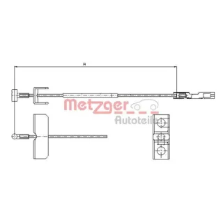Metzger Handbremsseil mitte 11.6803 Nissan Primastar Opel Vivaro Renault Trafic