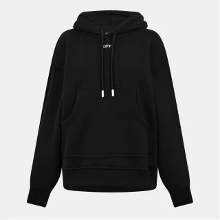 Damen Off White Off Stampullover Hoodie in Schwarz/Weiß