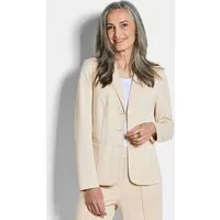 GOLDNER Jerseyblazer Viskoseblazer mit Reverskragen Kurzblazer mit Leistentaschen, Knopfverschluss und Langarm