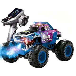 1212 RTR 1/12 2.4G 4WD RC Car Stunt Amphibious Truck Simulated Spray One-touch Standing Mode Cool Lighting Vehicles Mode