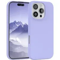 EAZY CASE Handyhülle Premium Silikon Case für Apple iPhone 16 Pro 6,3 Zoll, Handytasche aus Silikon Slimcover stoßfest Violett / Lila Lavendel