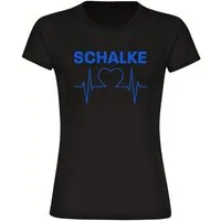 multifanshop T-Shirt Damen Schalke - Herzschlag - Frauen