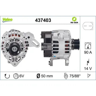 Valeo Lichtmaschine Audi Seat Skoda VW 437403