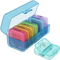 Wellgro Pillendose Große Tablettenbox für 7 Tage