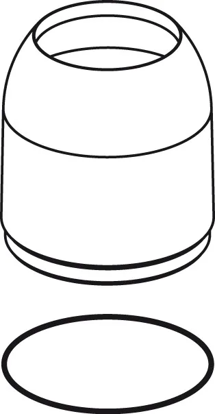 Ideal Standard Abdeckkappe mit O-Ring, B960229AA, B960229AA Chrom B960229AA