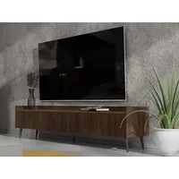 Compleo TV-Schrank dreitürig, Japandi design, Lamellenoptik MODE 180 cm breit