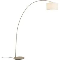 Qazqa Bogenlampe Vinossa, ohne Leuchtmittel, Warmweiß, QAZQA Bogen­lampe, e27, Beige, Stahl, Modern