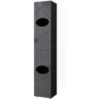 Vicco Hochschrank Irma, Anthrazit/Anthrazit Hochglanz, 37.2 x 192 cm (1-St)