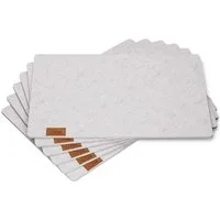 Hoffmann Germany Platzset Tischunterlage Filz 45×30 cm, 6er-Set, hellgrau, hitzebeständig, (Set, 6-St., 6x Platzset 45×30 cm), 5 mm Filz, abwaschbar, 200°C, 90% Polyester, zeitloses Design