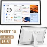 blackview Nest 15 15.6" Kalender Digitaler Bilderrahmen mit WiFi-Fotoübertragung Tablet (15.6", 32 GB, 3+32GB, 1920x1080 FHD+, WiFi 6, 24 Sprachen)
