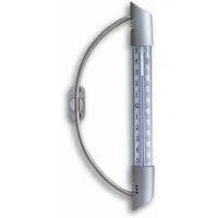 TFA Dostmann Fensterthermometer TFA 14.6015 Analoges Thermometer mit Edelstahlhalter ORBIS