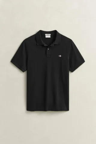 GANT - Classic Regular Fit Poloshirt black - Gr. - L