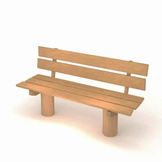 Robuste Parkbank aus Robinienholz PRO Zone - Ergonomische Gartenbank mit Rückenlehne 155x60x85 cm - Wetterfestes Sitzmöbel für Spielplatz - Wickey