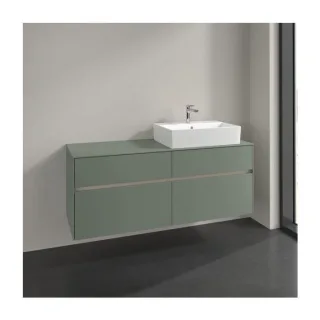 Villeroy und Boch Collaro Waschtischunterschrank C13300AF 140x54,8x50cm, Waschtisch rechts, soft green