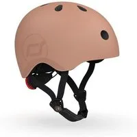 Scoot and Ride Kinderhelm Kinderhelm Größe S-M Mocha, braun - Schutzhelm, mit LED-Sicherheitslicht