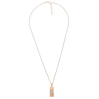 Orphelia Damen-Kette aus 925er Sterlingsilber mit Anhänger, Silber/Rosé, ZH-7283