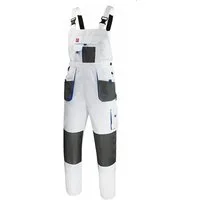 Artmas Arbeitslatzhose ARTMAS Latzhose Arbeitslatzhose Sicherheitshose CLASSIC Weiß Front-Reißverschlussöffnung