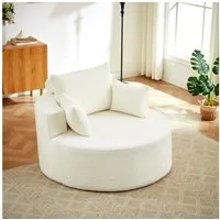 MODFU Relaxsessel Flauschiger moderner Schlafsesse (Chenille-Schaumstoff-Einzelsessel mit flauschigem Design, 1-St., 127*127*85), mit Relaxfunktion