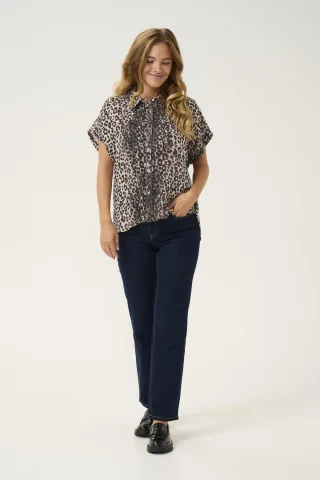 Hemd Oversize fit Leopard animal