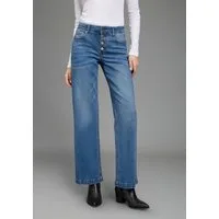 Bruno Banani Weite Jeans mit Elasthan-Anteil, aus Baumwollmaterial