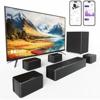 Ultimea Lautsprecher 7.1 Kanal (Bluetooth, HDMI, 500 W, Dolby Atmos, APP-Steuerung,Surround-Lautsprecher, kabellosem Subwoofer)
