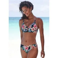 LASCANA Triangel-Bikini-Top Salsa, mit Zierring und tollem Blumenprint