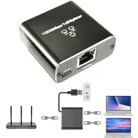 Bolwins Splitter B19C RJ45 Ethernet Splitter 1:2 LAN Adapter Verteiler für Netzwerk PC, RJ45 LAN Splitter, Plug & Play, für CAT5/CAT6
