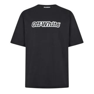 Off White - "Outline Skate" T-Shirt für Herren (Schwarz/Weiß)