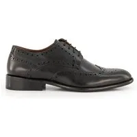 Prime Shoes Prime Shoes PEDRO Herren Budapester Glattleder Crust-Black Schnürschuh