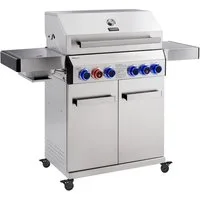 TAINO Gasgrill, PLATINUM 4+2, Gusseisenrost, Backburner, Sear-Brenner
