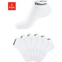 Bench. Sportsocken Damen Herren Kurzsocken, Halbhohe Socken (Packung, 6-Paar, Quarter Gr. 35-38 bis 47-48) Tennis Kurzsocken mit Halbfußfrottee
