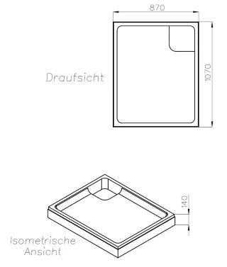 Neuesbad Wannenträger für Kaldewei Superplan NEU 90x110x2,5 SD 25760