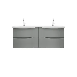 Burgbad Mineralguss-WT inkl. WTU Sinea 3.0 Kieselgrau Softmatt/Alpinweiss, SHFB142F6808C0001G0167 SHFB142F6808C0001G0167